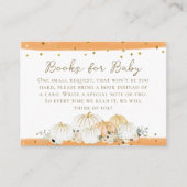 パンプキモダンン秋赤ちゃんシャワーブックリクエスト エンクロージャーカード (正面)