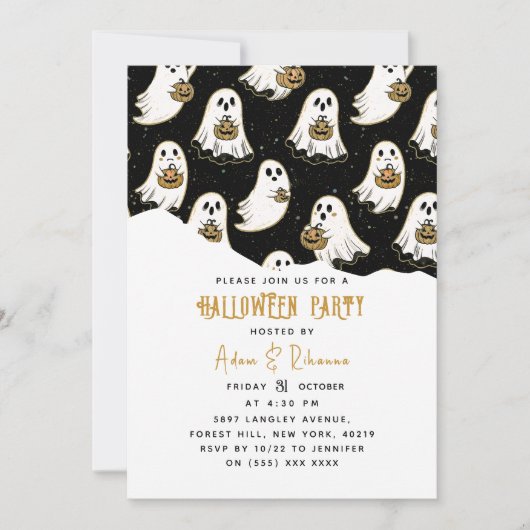パンプキモダンン&幽霊ハロウィーン 招待状 (正面)