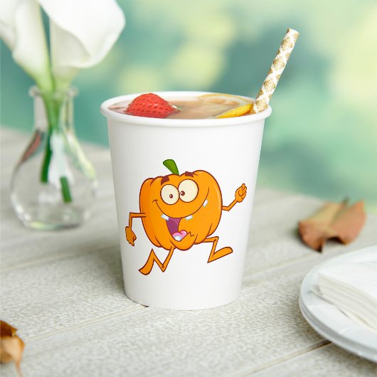 パンプキランニングンの 紙コップ