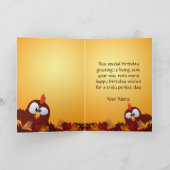 パンプキンおもしろいパッチ誕生日ウィッシュ カード (内部)