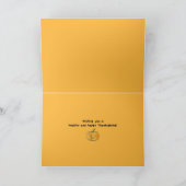 パンプキンお洒落パッチオン暗い赤紫色ハロウィーン カード (内部)