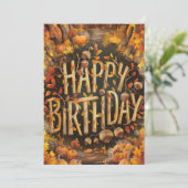 パンプキンお洒落秋秋ハッピーバースデー カード (スタンド正面)