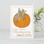 パンプキンかわいらし感謝祭ディナーパーティー招待状18 招待状 (スタンド正面)