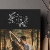 パンプキンつる植物モノグラム結婚ズ セーブザデート