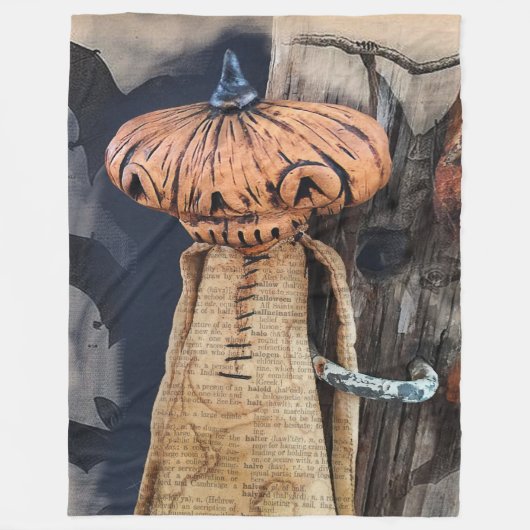 パンプキンで暖かく居心地の良いハロウィーンスロー秋 フリースブランケット (正面)