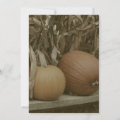 パンプキンととうもろこしの茎 秋のパーティー 招待状 (裏面)