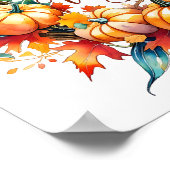 パンプキンとコーンリースのポスター ポスター (角)