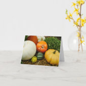 パンプキンとゴールドの思い出カード カード (黄色い花)