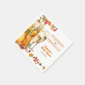 パンプキンとプロセッコのブライダルシャワー スタンダードカクテルナプキン (角)