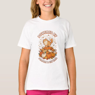 パンプキンと猫の毛でできています パロディ 秋の猫グッズ Tシャツ