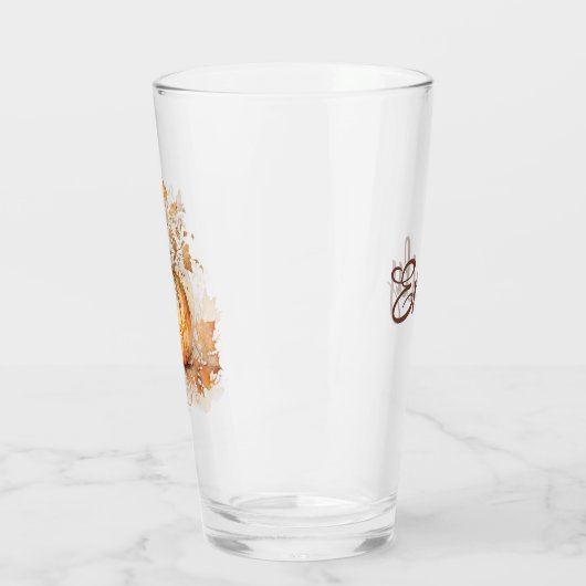 パンプキンと秋でドリーミーな離れ装飾 タンブラーグラス (左)