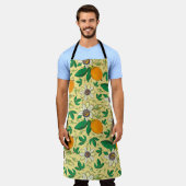 パンプキンと葉：秋の収穫 エプロン (着用した状態)