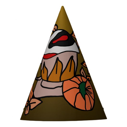 パンプキンと醸造されたアイビーブスが完璧に パーティーハット (正面)