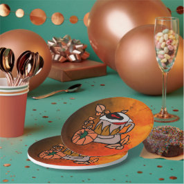 パンプキンと醸造されたアイビーブスが完璧に ペーパープレート