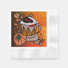 パンプキンと醸造されたアイビーブスが完璧に 縁ありカクテルナプキン