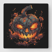 パンプキンのけいれん スクエア壁時計 (正面)