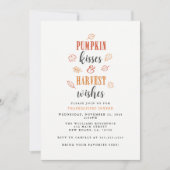 パンプキンのキスとハーベストの願い 感謝祭パーティー 招待状 (正面)
