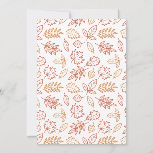 パンプキンのキスとハーベストの願い 感謝祭パーティー 招待状 (裏面)