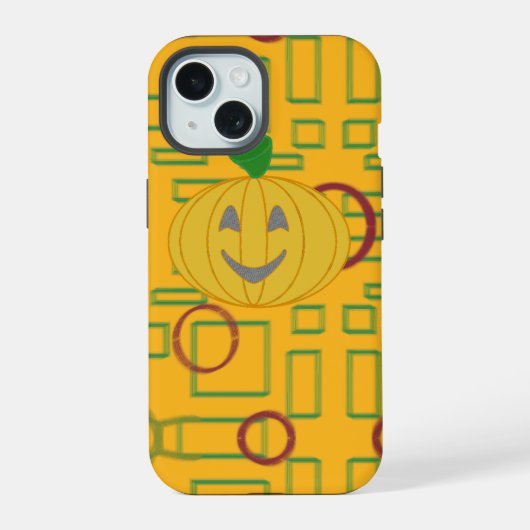 パンプキンのドレスアップ iPhone 15ケース (裏面)
