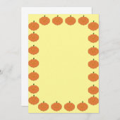 パンプキンの描かれた縁取りの白紙カスタムテキスト 招待状 (正面/裏面)