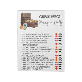 パンプキンの秋をゲームする赤ちゃんシャワー推測 ノートパッド