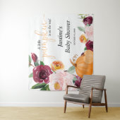 パンプキンの花 秋のベビーシャワーの背景看板 タペストリー (インサイチュ)