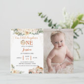 パンプキンの1歳の誕生日 私たちの小さなパンプキンが1歳になりました 招待状 (スタンド正面)