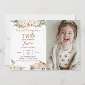 パンプキンの2歳の誕生日 わが家の小さなパンプキンが2歳に 招待状 (正面)