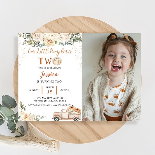 パンプキンの2歳の誕生日 わが家の小さなパンプキンが2歳に 招待状