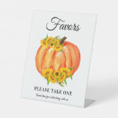 パンプキンは結婚赤ちゃんシャワーを好む 台座サイン (正面)