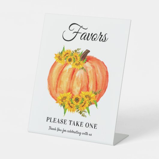 パンプキンは結婚赤ちゃんシャワーを好む 台座サイン (正面)