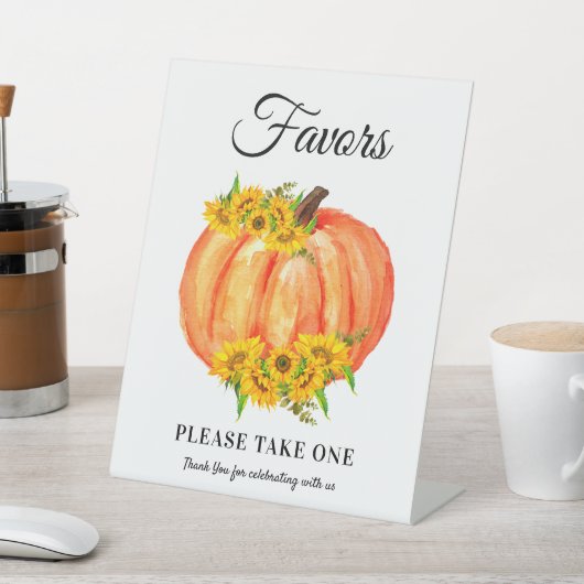 パンプキンは結婚赤ちゃんシャワーを好む 台座サイン (インサイチュ)