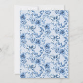 パンプキンをする前に何か青いブライダルシャワー 招待状 (裏面)