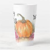 パンプキンアンドフラワーラテマグ カフェラテマグ (正面)