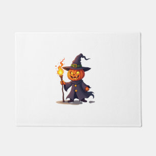 パンプキンウィザード�魔法のハロウィン魔法使いTシャツ ドアマット