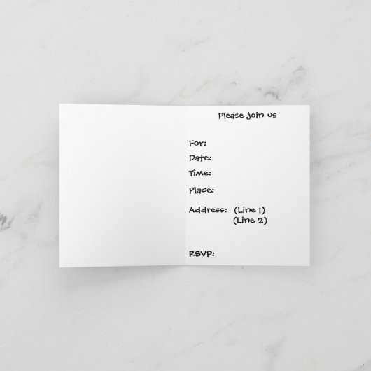 パンプキンウィッチハットハローウィンパーティ招待状 招待状 (内部)