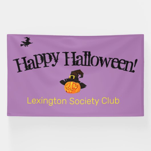 パンプキンウィッチハロウィンパーティーバナー 横断幕 (横)