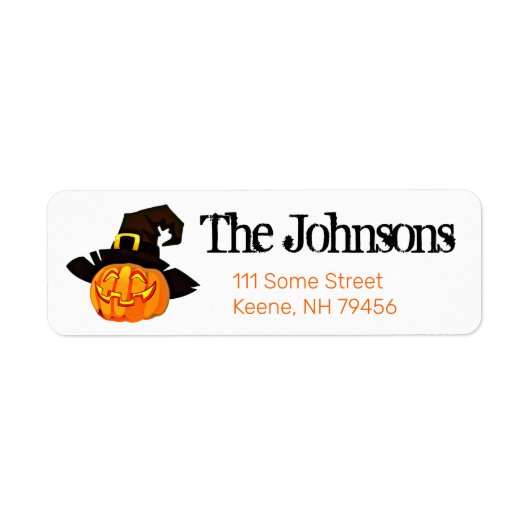 パンプキンウィッチハロウィン差出人ラベル ラベル (正面)