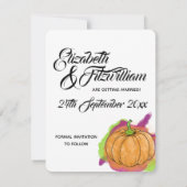 パンプキンウェディング・セーブ・ザ・デート 招待状 (裏面)
