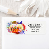 パンプキンウォーターカラーハロウィーンベビー ラベル (インサイチュ)