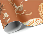 パンプキンウォーターカラー秋&秋の感謝祭 ラッピングペーパー (ロールコーナー)