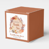 パンプキンウッドランドテラコッタベビーシャワーありがとう フェイバーボックス (正面サイド)