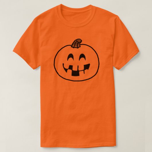 パンプキンエモジスマイルハロウィーンハロウィーンのカボチャのちょうちんグリン Tシャツ (デザイン正面)