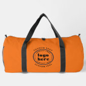 パンプキンオレンジの会社ロゴビジネスプロモーション ダッフルバッグ (裏面)