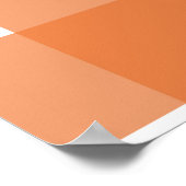 パンプキンオレンジギンガム秋ベビーシャワー ポスター (角)