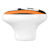 パンプキンオレンジブラックチームジャージ名門私立校風のストライプ セラミックノブ (側面)