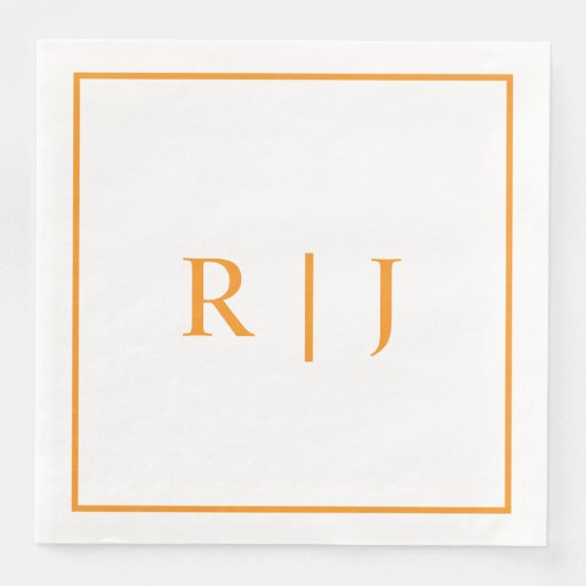 パンプキンオレンジモノグラムオータム秋の結婚式 (正面)