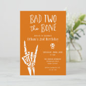 パンプキンオレンジ悪い2ボーン2番目の誕生日パーティー 招待状 (スタンド正面)