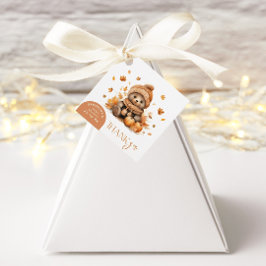 パンプキンオレンジ秋インラブリトルテディベア フェイバータグ