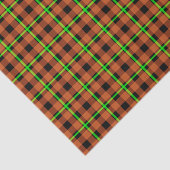 パンプキンオレンジ&ネオングリーンタータンチェック 薄葉紙 (詳細)